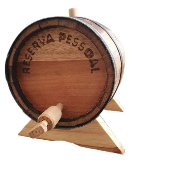 BARRIL/TONEL/COROTE CARVALHO 5 LITROS CACHAÇA WHISKY VINHO PINGA/GIM .