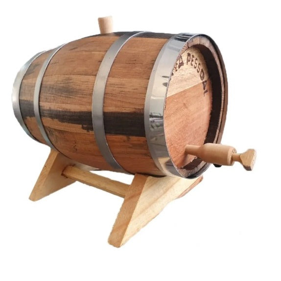 BARRIL COROTE TONEL CARVALHO 3 LITROS CACHAÇA WHISKY PINGA VINHO GIM