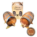Kit 2 Barril Carvalho Nacional 3 litros 2 garrafas Cachaça Seio da Canastra