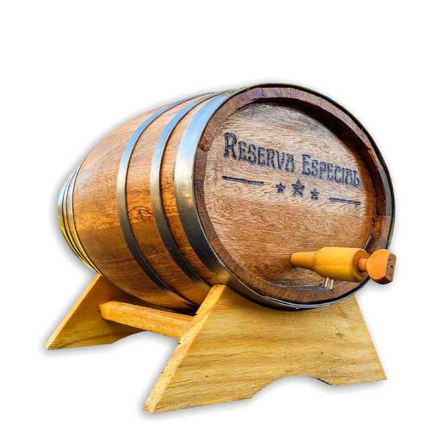 Ancorote Barril Oval Madeira Amburana 6 Litros Cachaça Pinga Whusky