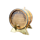 Barril Corote de Carvalho Nacional 5 Litros Torneira Metal Amarelo Cachaça Pinga Whisky