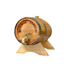 Barril Corote Tonel Madeira Amburana 1 Litro Torneira Metal Cachaça Pinga Whisky Vinho Conhaque