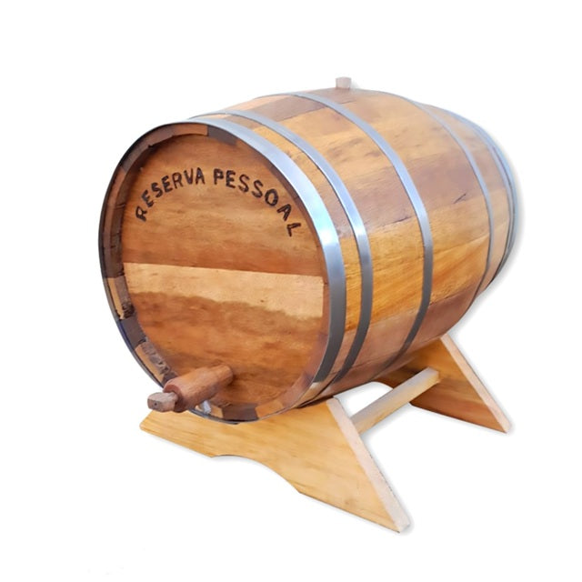 Barril Tonel Corote de Carvalho 20 Litros para Cachaça Whisky Vinho Pinga Scoth